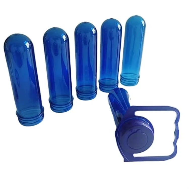 KAIXIN Dark Blue 45mm Neck Pet Preform Raw Material Plastic Water Bottle Preforms for Soft Drink Bottles