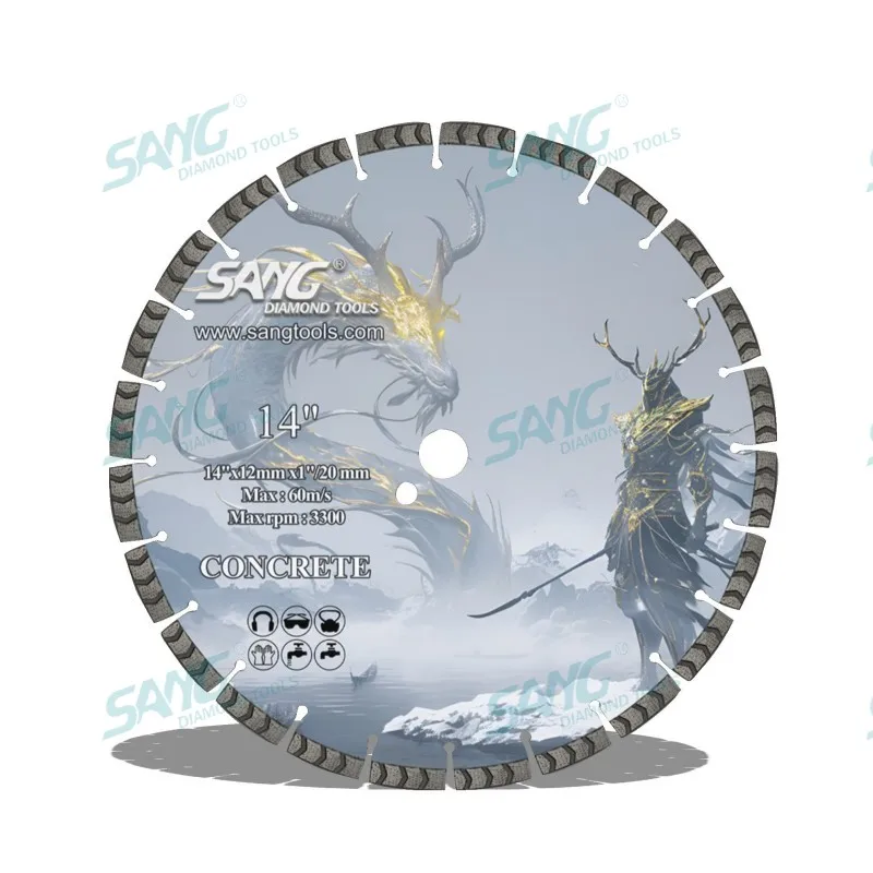 14inch 350mm Laser Welded ARIX Technology Turbo Arrayed Segmented Diamond Cutting Blade For Concrete