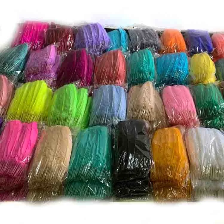 Most popular carnival feather craft accessories supply turkey quill for carnival costume sample based customized