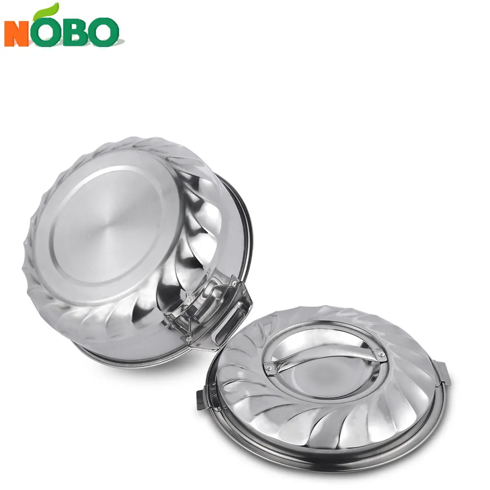 4pcs stainless steel double wall insulated casseroles hot pot food warmer casserole set