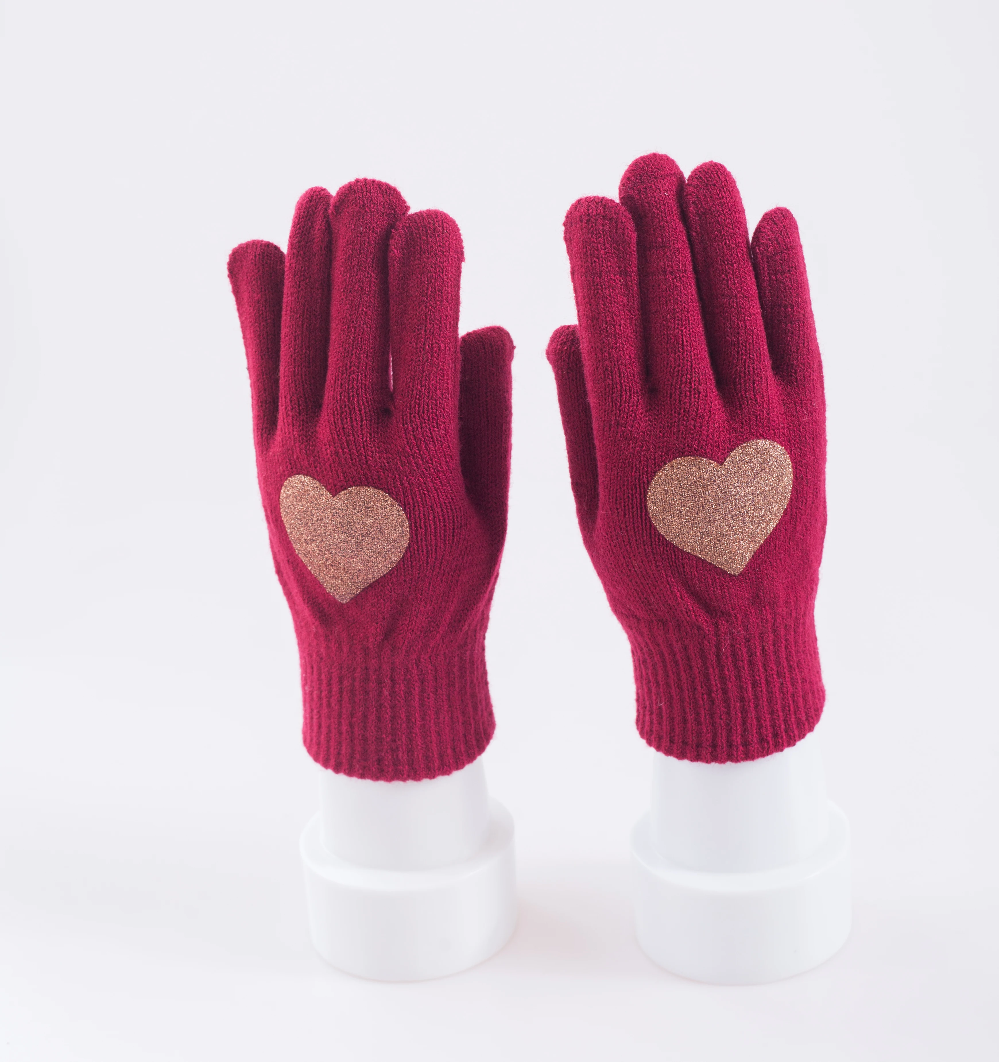 
Multicolor custom color size logo winter warm gloves knitted cotton gloves 