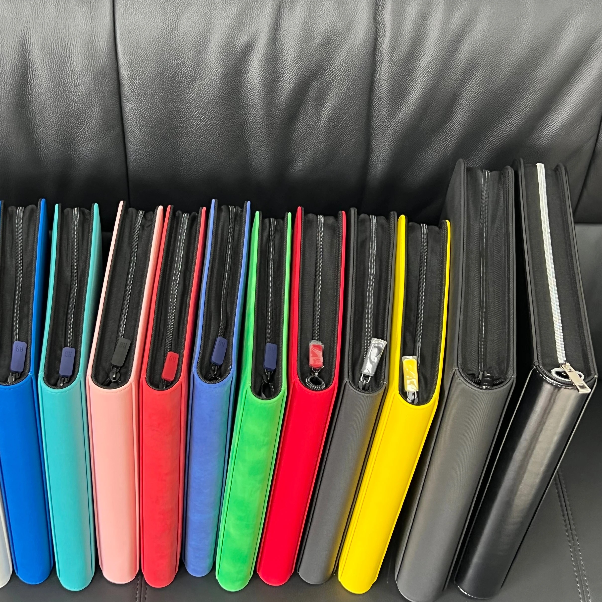 Poke Card Folder Gold Nice OEM Customized Style Packing School Office Logo Printing Custom PU Leather A6 Leather Products Album