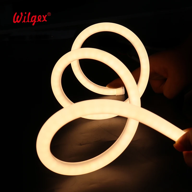 Indoor and Outdoor Decoration 360 Degree Lighting Neon Tube Silicone Round D13mm 12V 24V LED Strip Light Neon Flex
