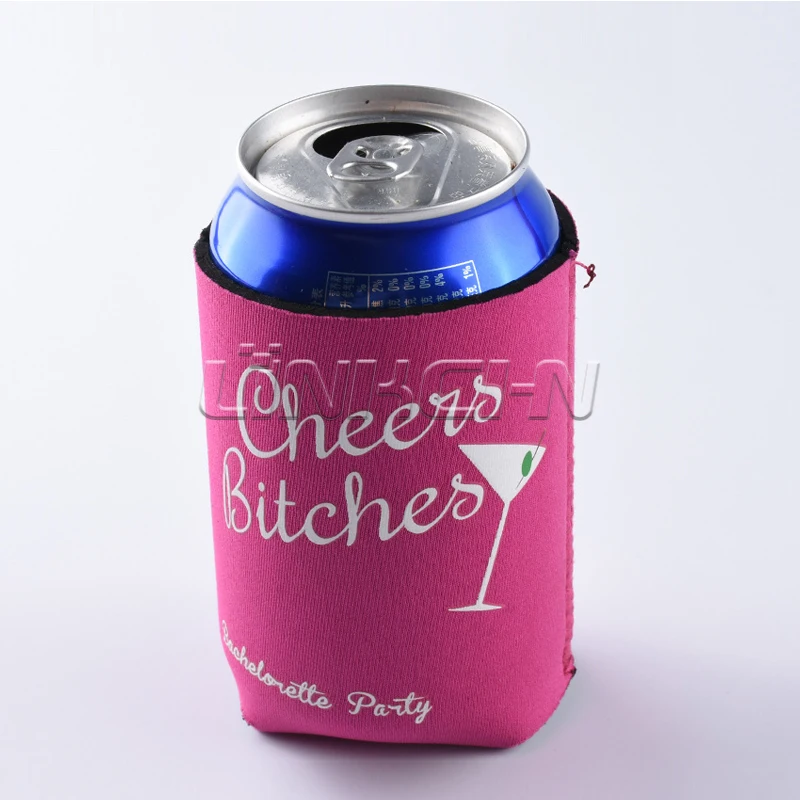 Customized Sublimation Printing Logo Neoprene 330ml Portable Beer Ice Can Cooler
