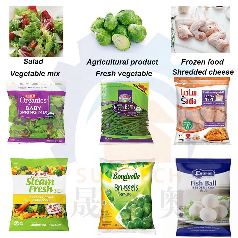 Automatic Fruit Mixed Salad Root Vegetable France Fries Sliced Mushrooms Carrot Leaves Fish Ball Filling Food Packing Machine