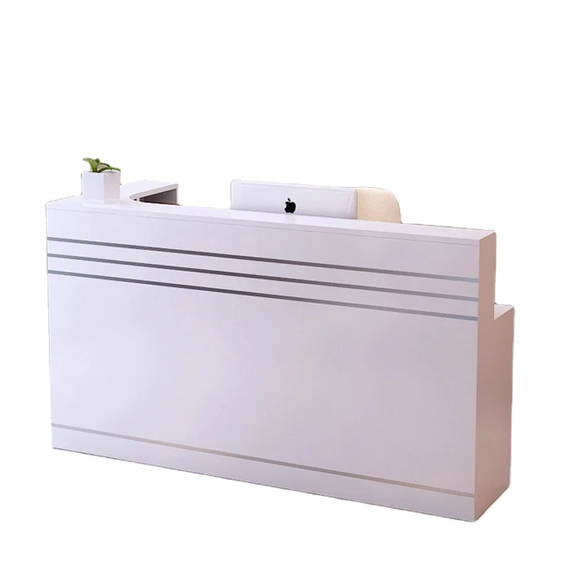 Modern Cash Table Register Retail Wooden Counter Cashier Desk Store Boutique White Checkout Counters Reception Desks For Sale