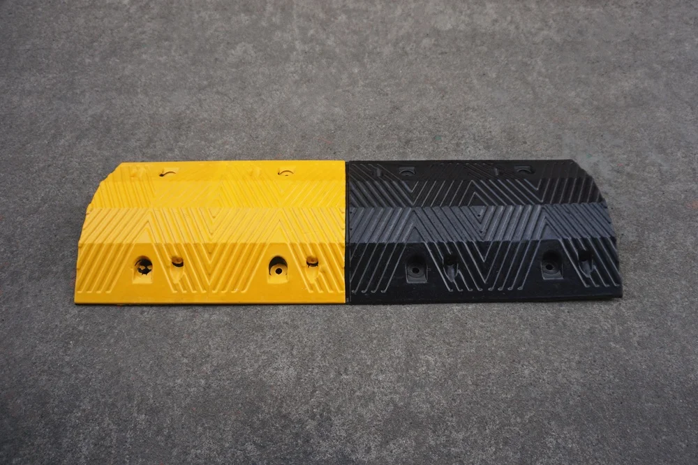 500*400*75 мм прочная Светоотражающая Резина Decelarate Speed Bump Автомобильная резиновая рампа Hump