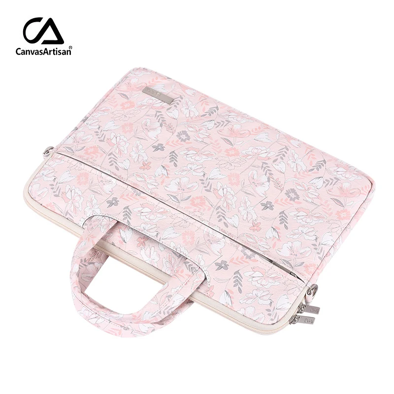 Customize Pattern And Logos Custom Laptop Bag Waterproof PU Leather Laptop Sleeve Multipurpose Laptop Briefcase