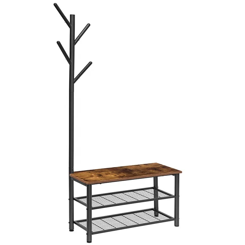 Entryway Living Room Bedroom Industrial Style Multifunctional, Good Air Permeability, Strong and Durable shoes storage bench