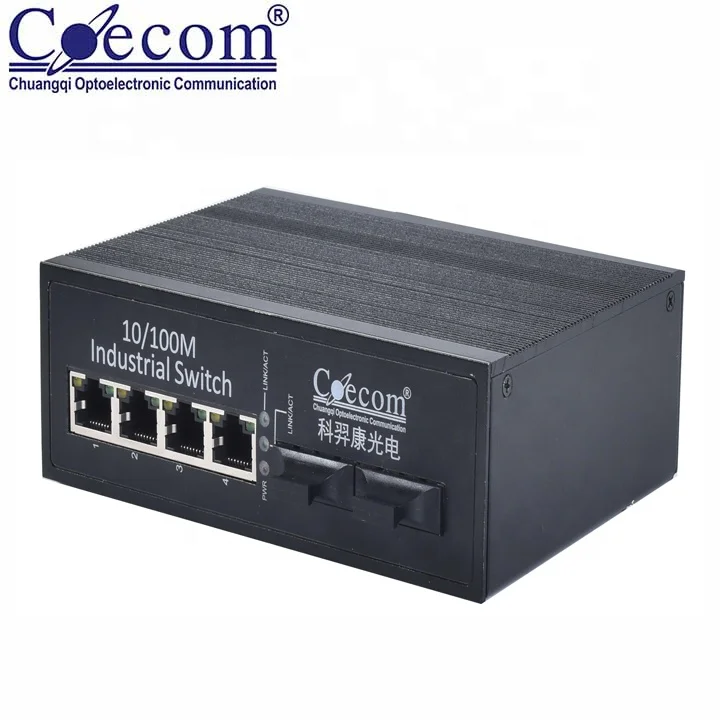 Coecom Factory Single Mode Fiber Optical Media Converter SC Media Converter 100M 5 Port Media Converter