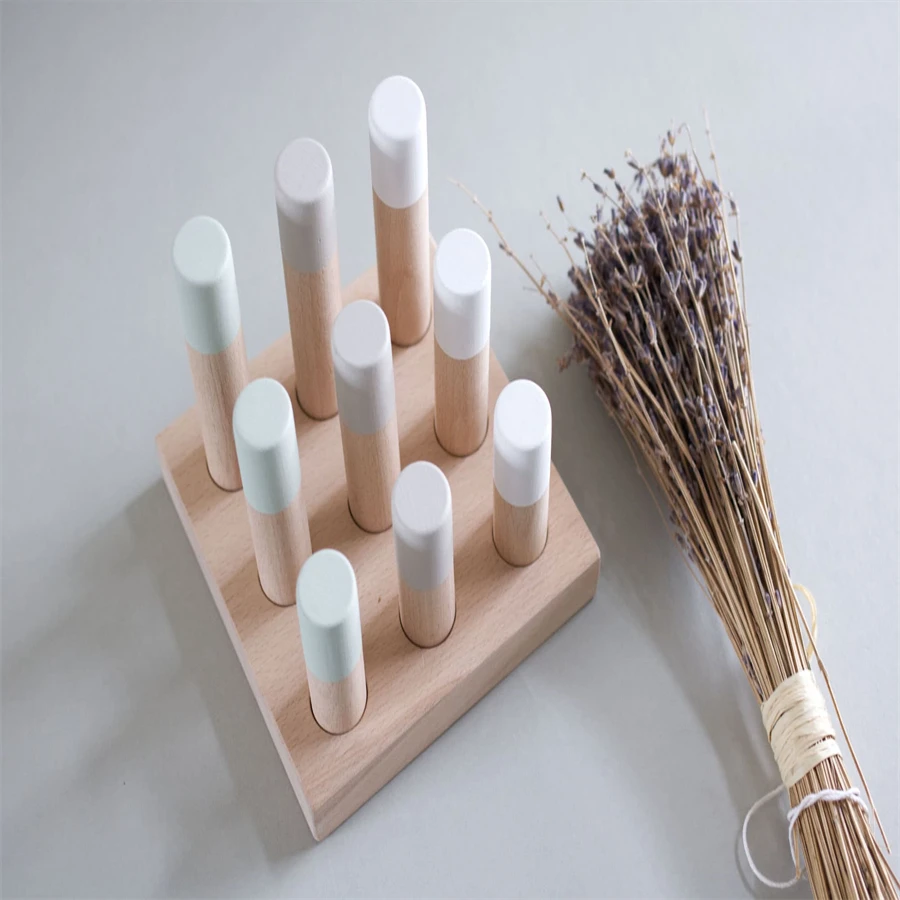 Wholesale Custom Wooden Handmade Kids Peg Sorter Waldorf Toddlers Natural Educational Gifts Baby Montessori Toy