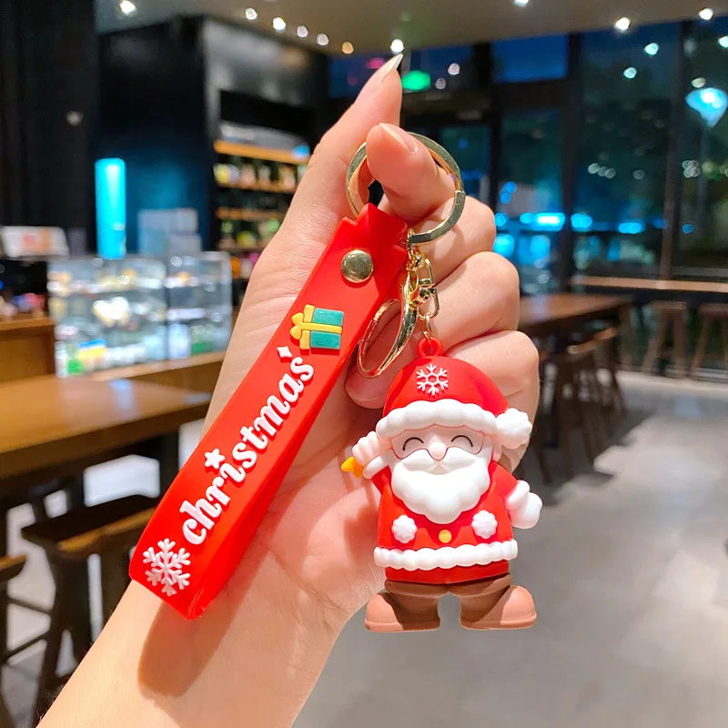 Christmas Keychain Purse Bag CarKey Backpack Charm Pendant Keychain Christmas Accessories Gift for Girl Woman Lady