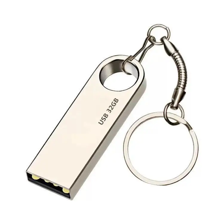 Мини портативный флэш-накопитель 8 ГБ 16 32 Золотой/Серебряный Цвет USB 2 0 металлические флэш-накопители