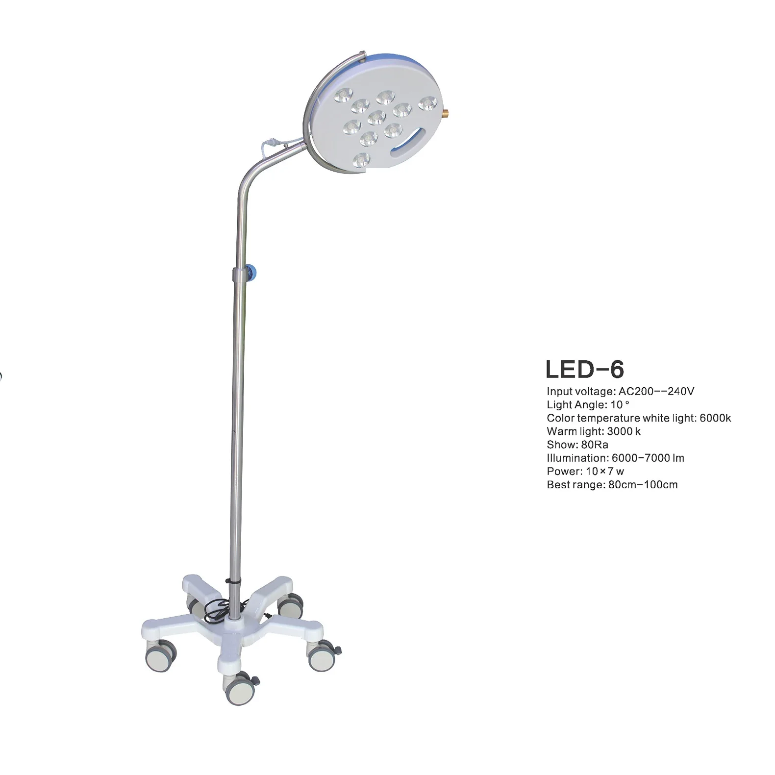 Surgical Shadowless Examination Light Electric Wall-Type LED LED Medical Lamp for Pet Hospital Dental Clinic Operating Room