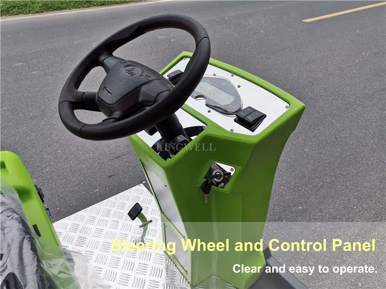 KW-1400C KINGWELL Chinese Best Quality Industrial Electric Road Sweeper For Concrete Road