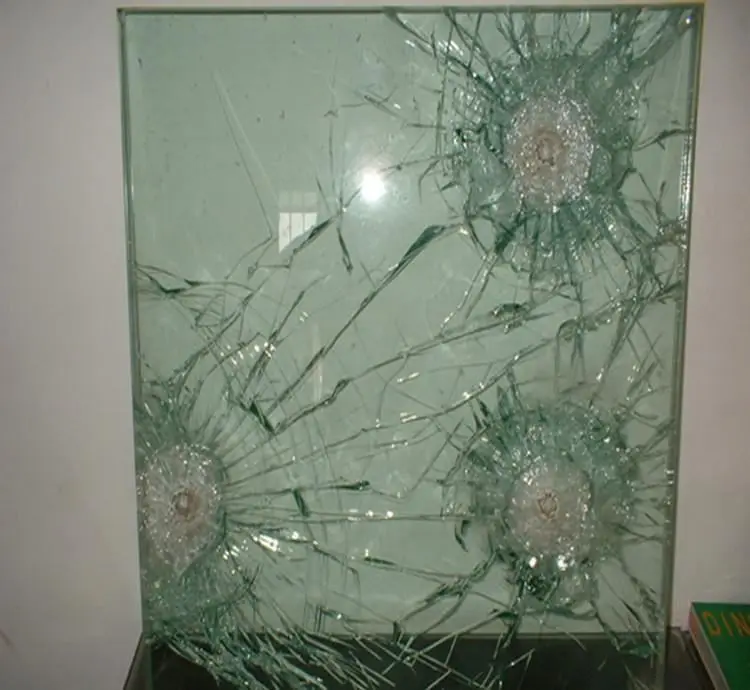 bulletproof glass import shatterproof glass 35mm anti AK47 shooting laminated bulletproof glass price