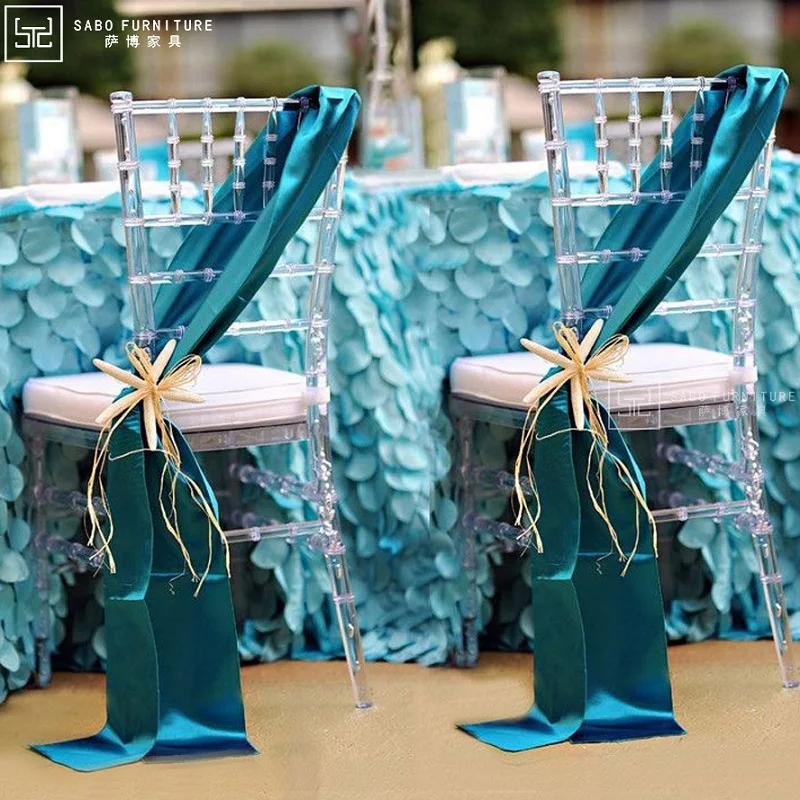 Современные прозрачные хрустальные стулья Chiavari Tiffany для свадебного банкета вечеринки ресторана гостиничной мебели входа в