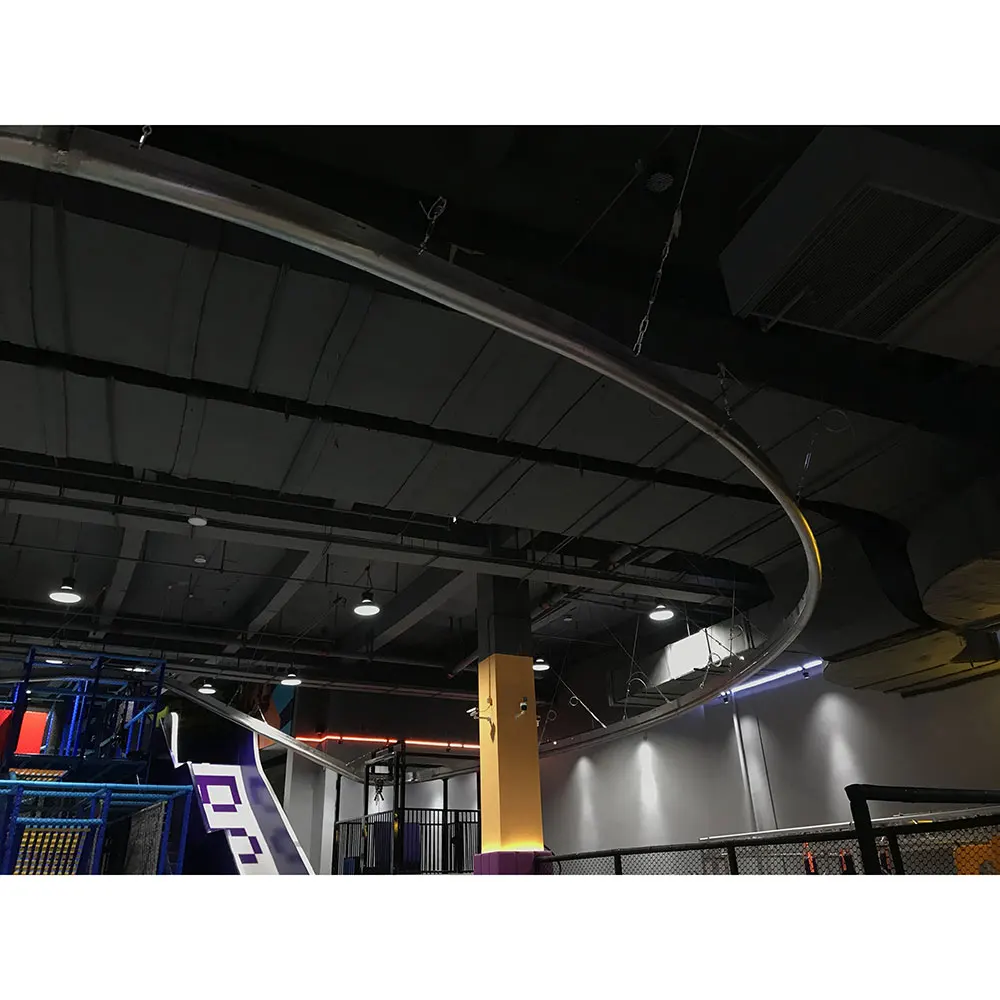 Pokiddo Exciting High-Altitude Skis Indoor Playground for All Ages Commercial Use Park Indoor Amusement Cableway Gliding Games