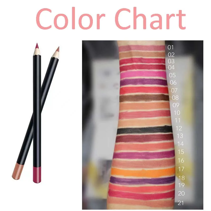 Customizing Private Label Cosmetic Makeup Creamy Lip Liner Cruelty Free Matte Dark Brown Pencil Vegan Lip Liner Wholesale