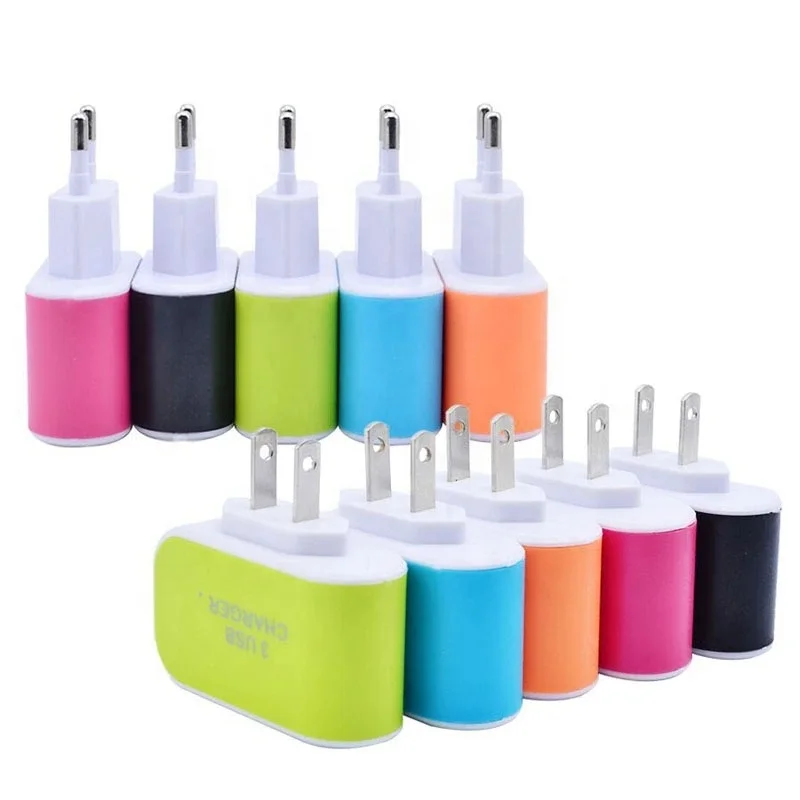 Изготовленный на заказ логотип US EU plug Универсальный портативный 3 порта usb автомобильный держатель для телефона настенное зарядное устройство портативные зарядные устройства Зарядное Быстрая зарядка Iphone X 11 pro