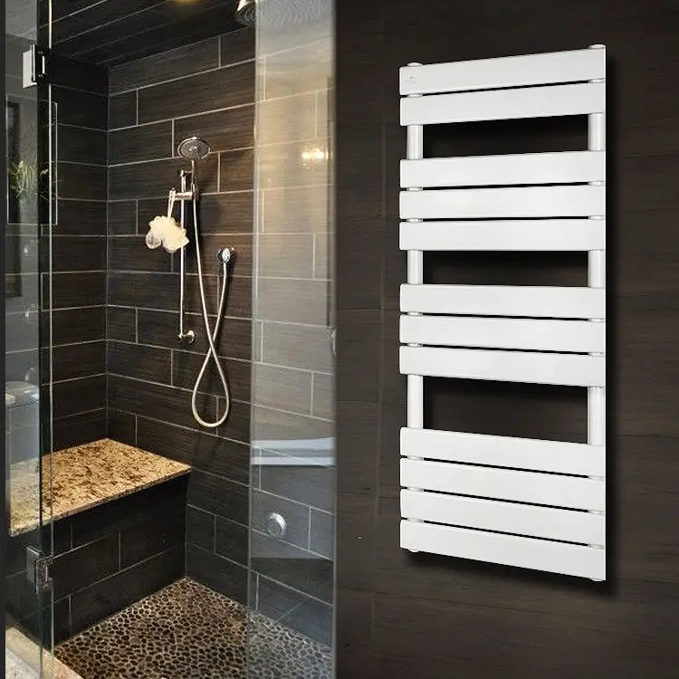Heated Towel Rail Radiator for Bathroom Wall Mounted Flat Panel Ladder Anthracite/White Towel Warmer