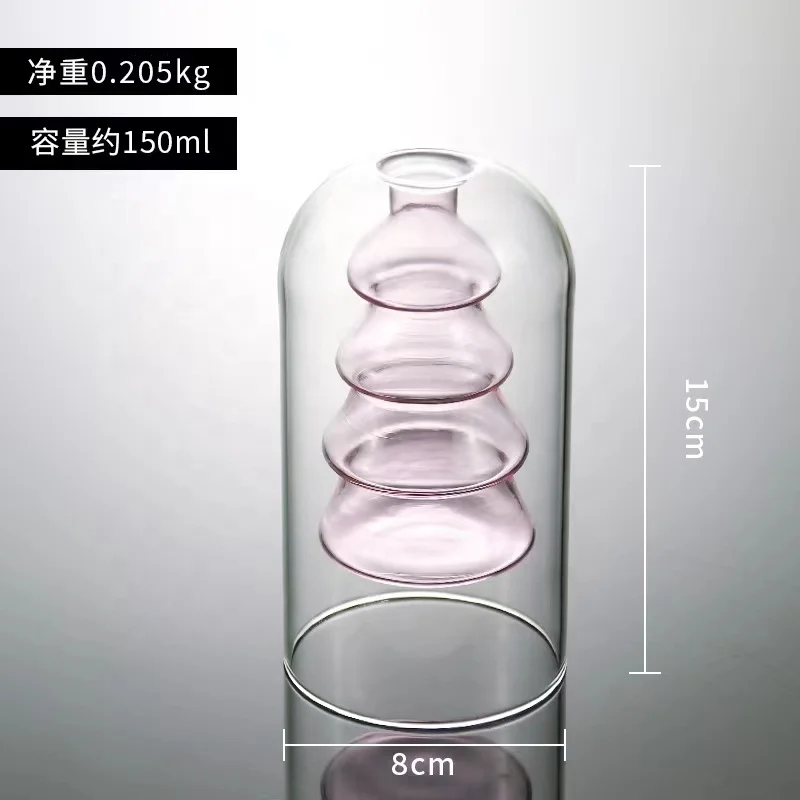decorative 150ml aromatherapy empty bottle fragrance diffuser bottle double wall glass aromatherapy reed diffuser bottle