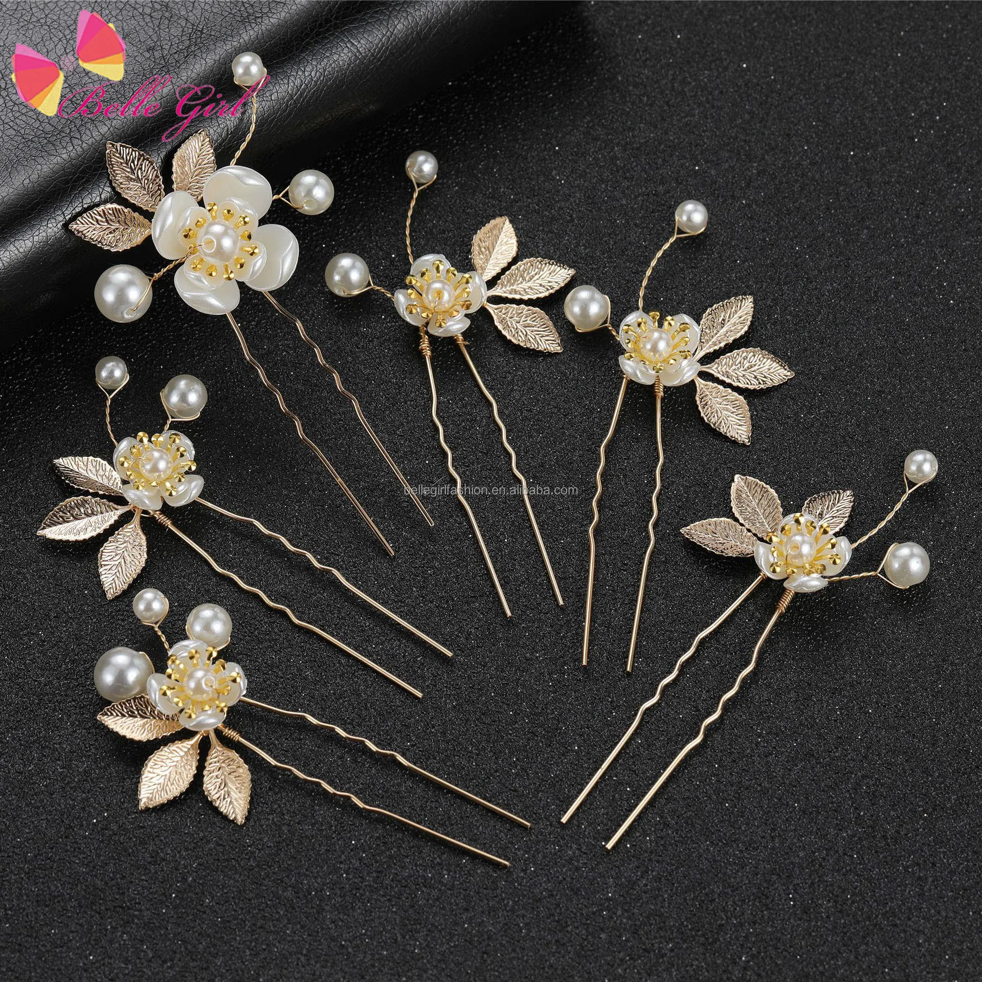 Оптовая продажа 2022 корейский новый дизайн заколка для волос вилка украшение свадьбы 6 шт. в комплекте элегантные жемчужные хрустальные свадебные