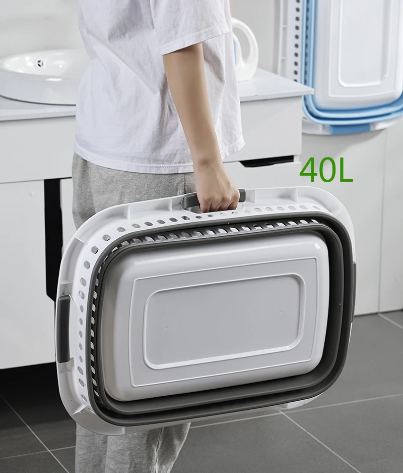 40L складная пластиковая корзина для белья складная корзина для хранения всплывающие прачечного корзина для белья
