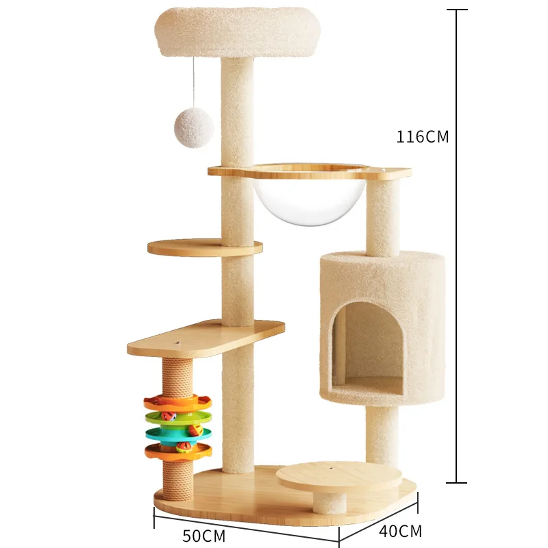 Wholesale Sisal Castle Modern Large Big Climbing Scratch Pet Scratcher Wood Condo Furniture Tower Cat Tree