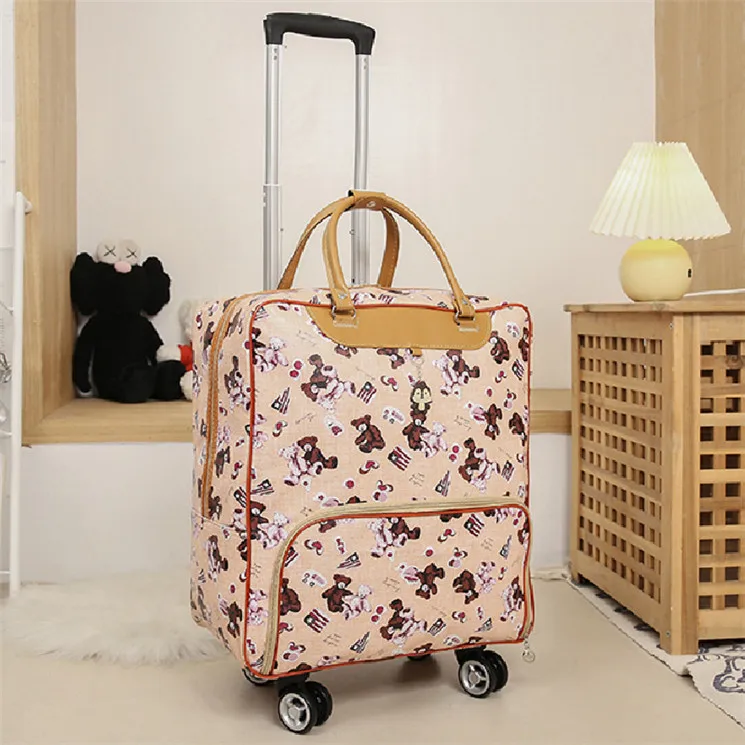China Manufacturer Luggage Folding Bag Carry On Weekend Duffel  Wheel Market Tote Travel Trolley Bag