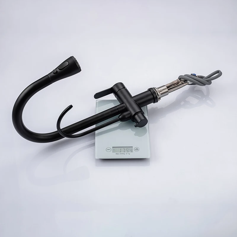 
New Design 3 in 1 Sink Cold and Hot High Arc Pull Down Mixer Tap with Drinking Tap Filter Stainless Steel Kitchen Faucet 