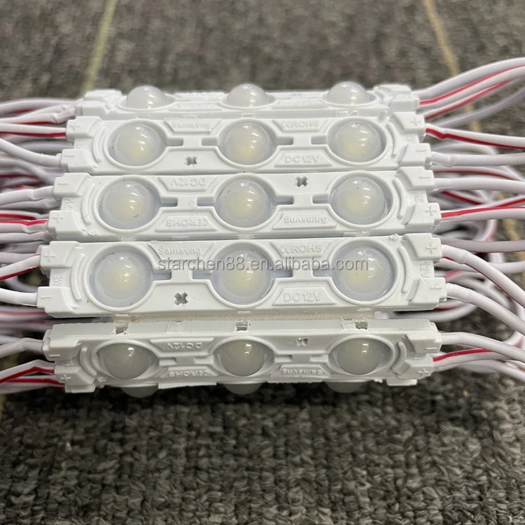 6011-D Waterproof Outdoor 3 LED light module with lens 1.2w Cold White mini smd 2835 injection led module