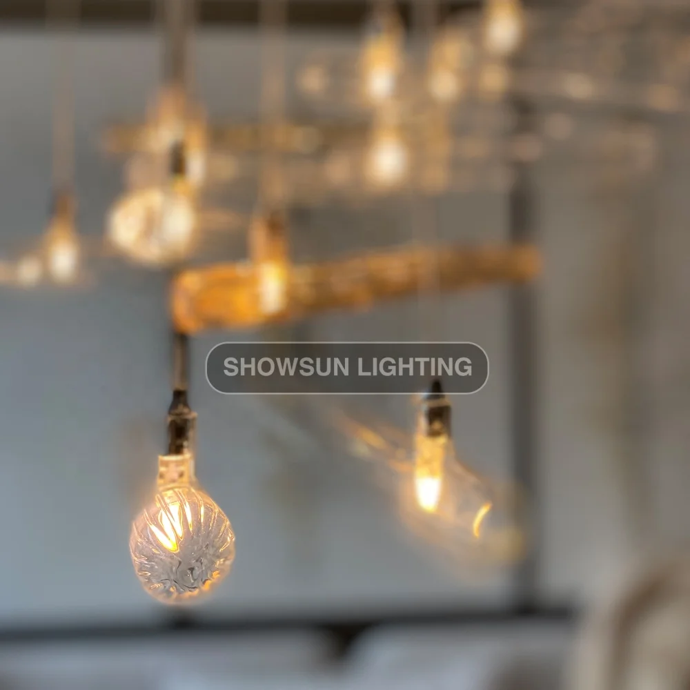 Customized large spiral long led glass stairs chandeliers for villa hotel lobby