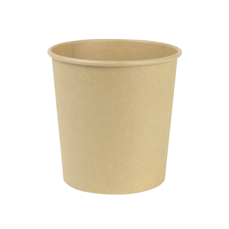 2024 hotsale Disposable biodegradable bamboo pulp soup paper bowl bowls for soup take away with matching paper lids