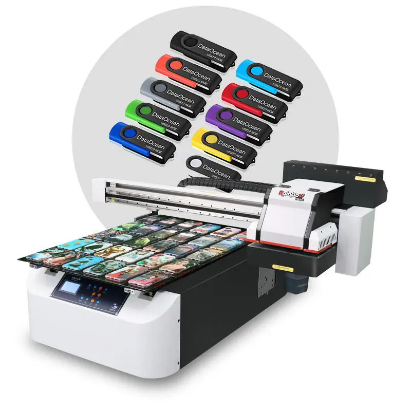 rainbow Nano 9 a1 size uv flatbed printer 60*90cm max printing size can print on a big items and high speed