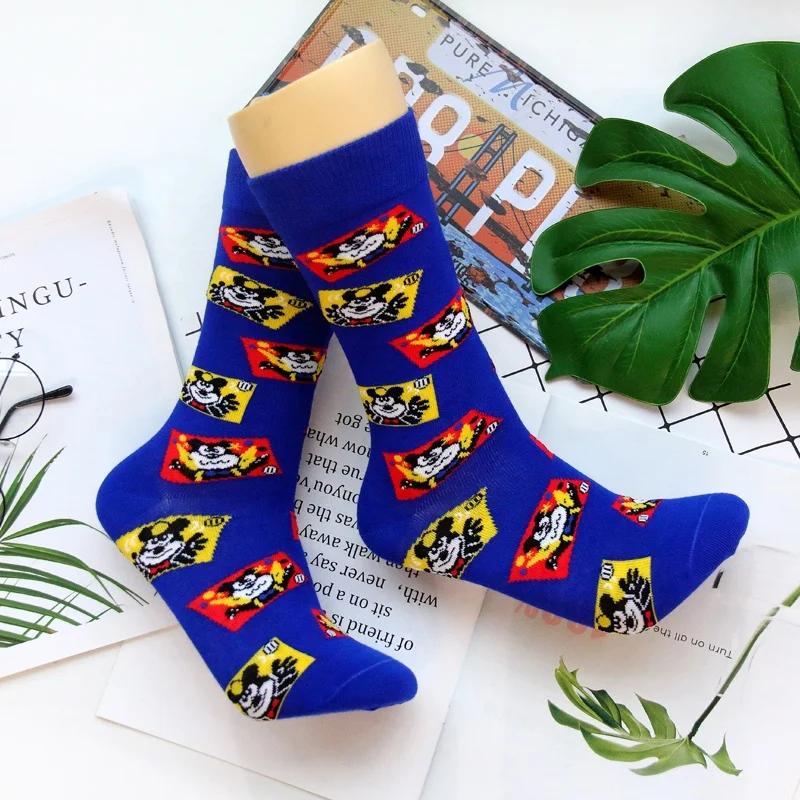 
HEPOLILO-18 Wholesale Unique Jacquard Fashion Dress Funny Happy Custom Socks Men Crew Funky Novelty Crazy Custom Socks 