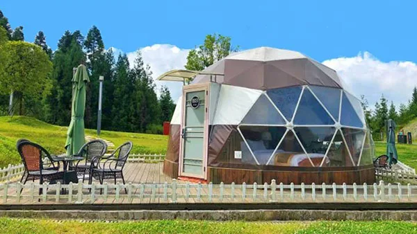 Luxury geodesic dome tent house for camping glamping
