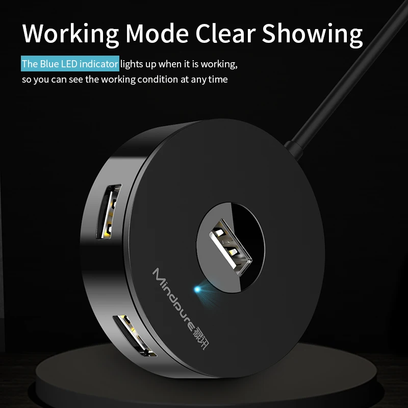 Epsilon Usb3.0 4-портовый концентратор 300 МБ/с. Тип C интерфейс питания Поддержка большой емкости корпус переносного