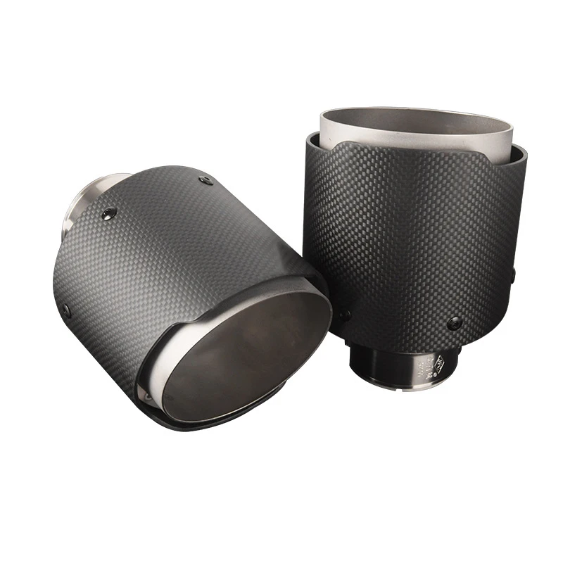 High Quality Double Outlet Carbon Fiber Exhaust Tips for Exhaust End Pipe Modification