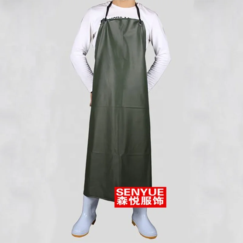 oil resistant waterproof Solid color composite PVC apron kitchen chef industrial labor protection restaurant aprons