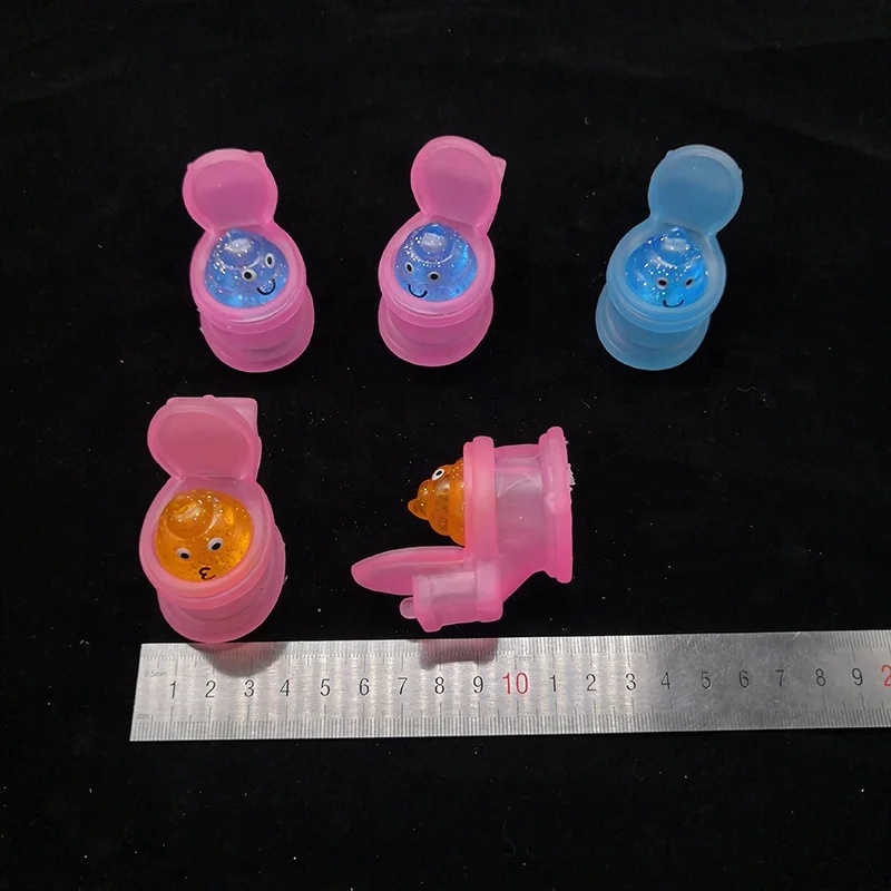 Novelty New Arrival Gashapon Novelty Mini Plastic Stress Relieve PVC Soft Toy Pop Out Toys Squeeze Toilet With Glitter
