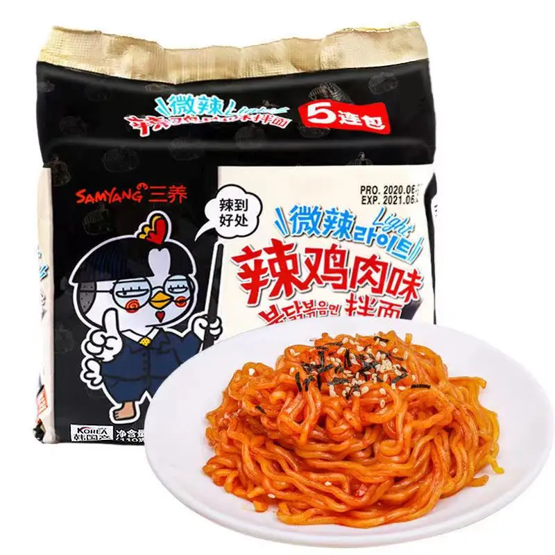 Лапша Samyang с пряным ароматом курицы, смешанная с лапшой, Корейская Лапша для закусок, 5 пакетов для оптовой продажи