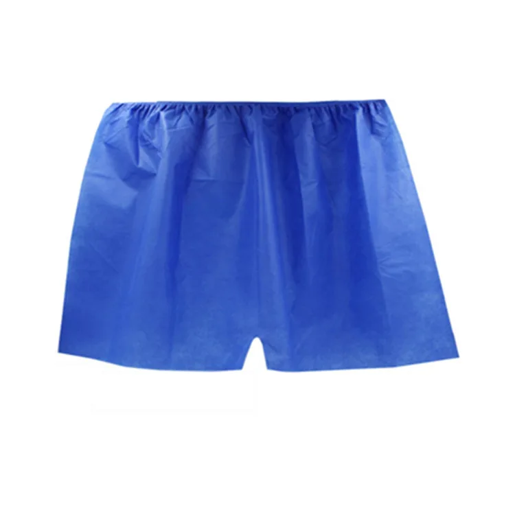 Hotsale Salon Mens Boxer Shorts Underwear Thick Breathable Blue Disposable Male Spa Underwear Boxer for Massage Tanning