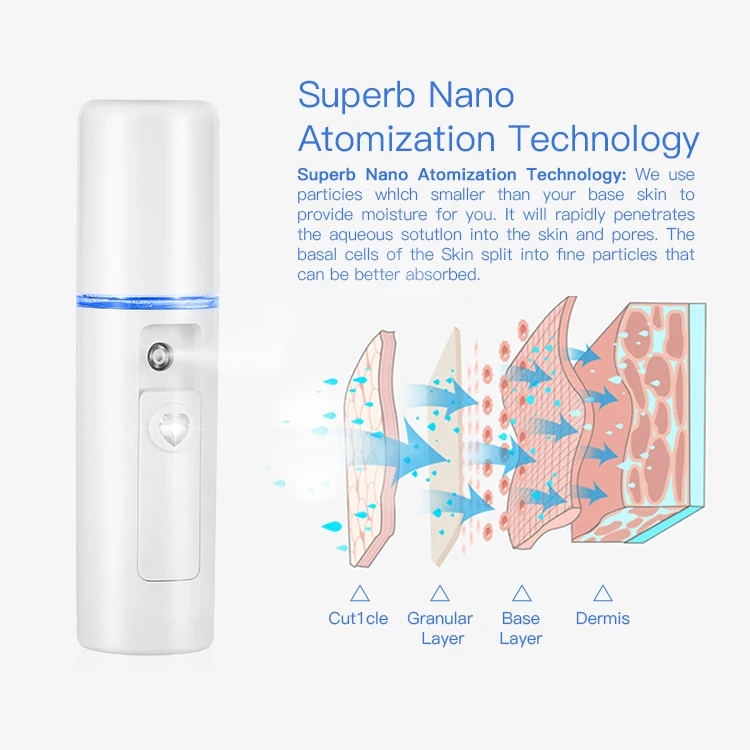 automat cold hand-held mini  nano handi facial spa mist sprayer