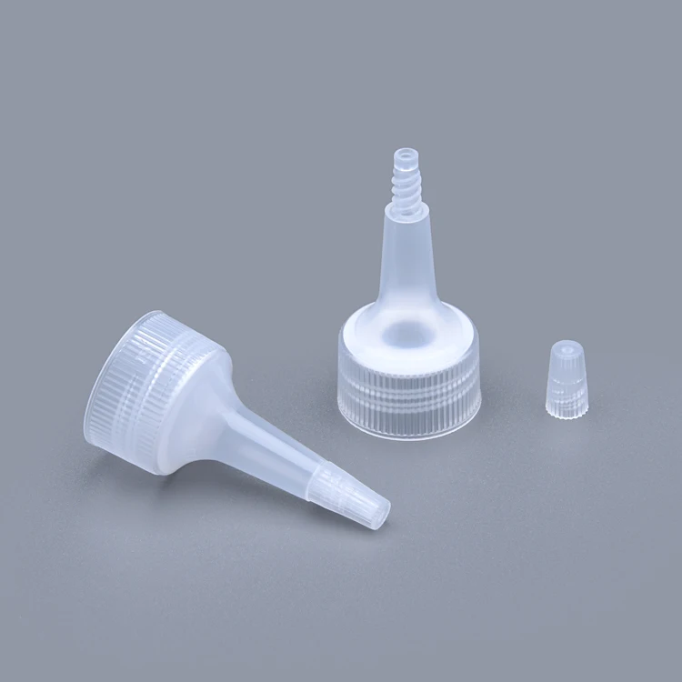 24/410 Wholesale Customizable Long Nozzle Dropper Cap 24mm PCR Plastic Twist Top Cap