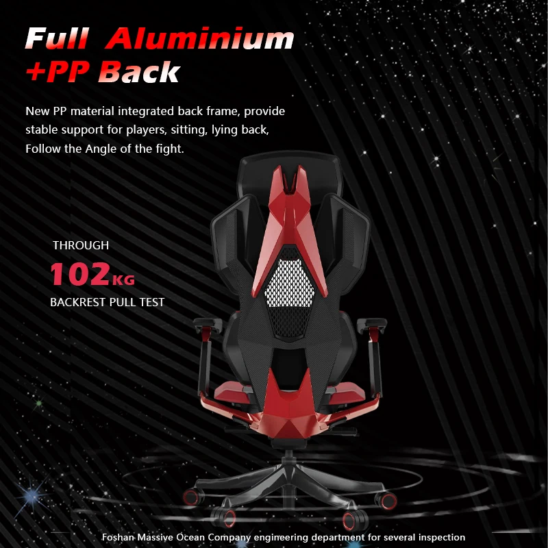 Luxury High Back Ergonomics Adjustable Height Mold Foam Seating Pu Leather Gaming Chair