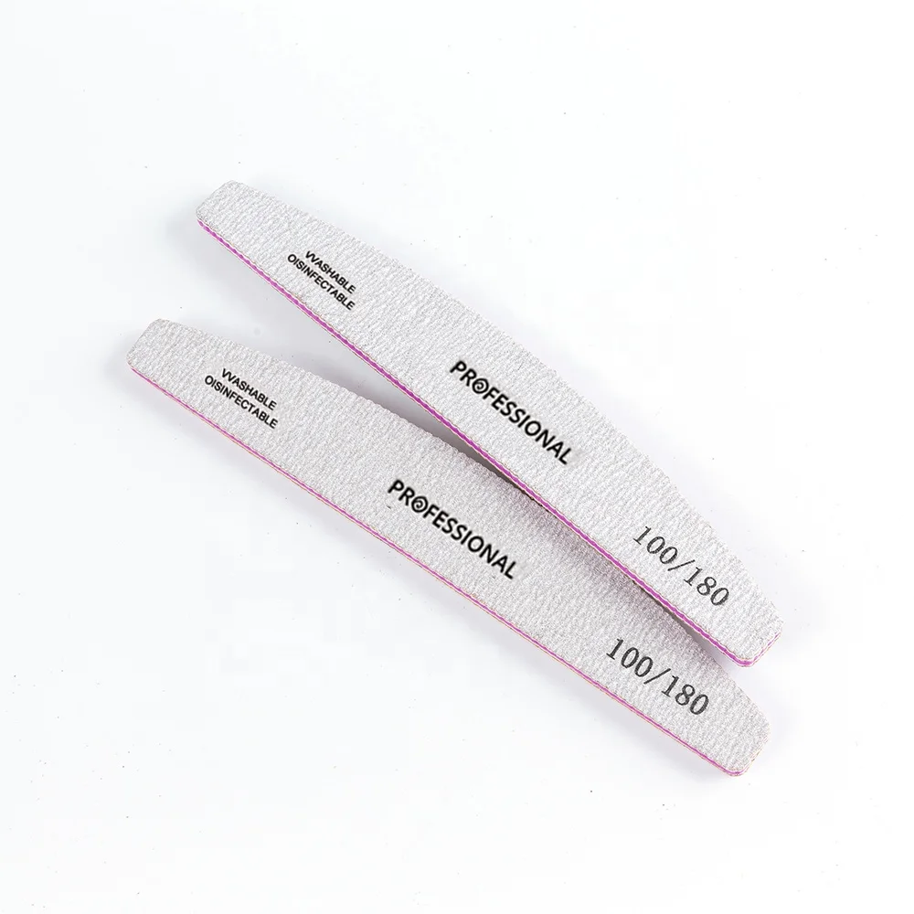 25 PCS Professional Logo Washable Nail File Zebra Moon Sanding File 100/180/240