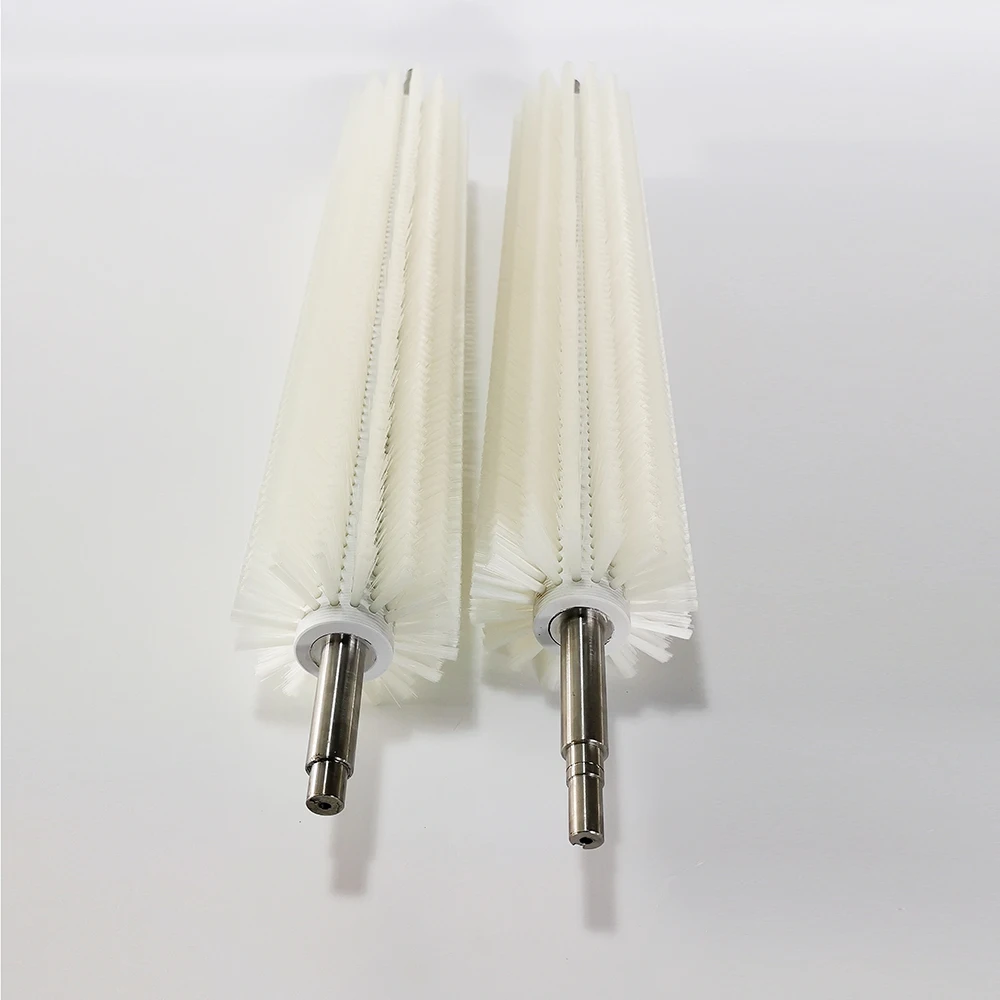 Custom Industrial Brass Wire Steel Wire Spiral Roller Brush and Nylon Cleaning Cylinder Brush