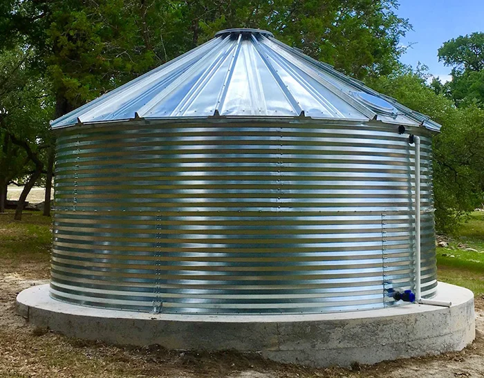 Factory Price Corrugated Steel Water Tank 5000 Liter Gallon  Galvanized Steel Rainwater Harvesting Tanks Cylindrical Round Tank