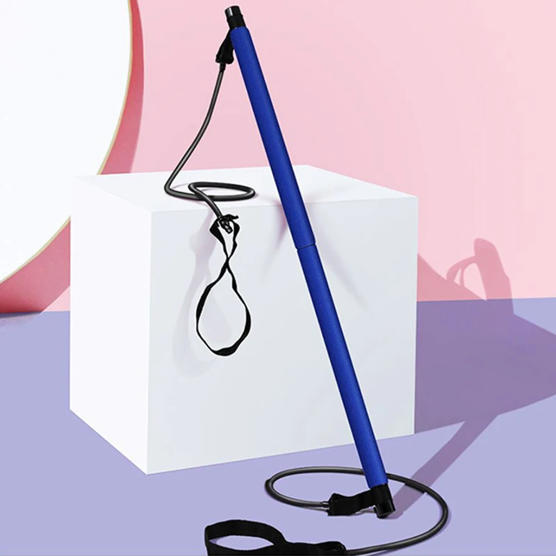 Pilates stick fitness stick Yoga equipment household multi-functional tension rope stretch belt back trainer